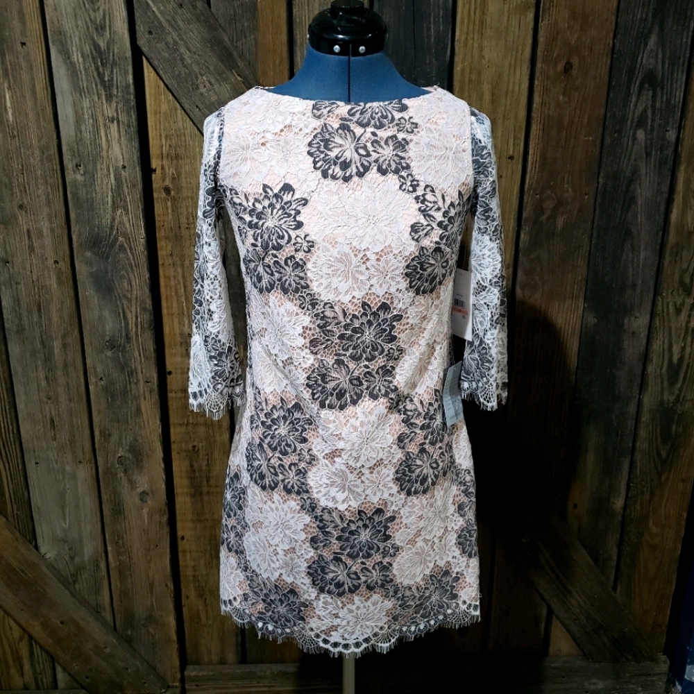 Harper Rose Blush Pink Lace Dress Size 2 NWT